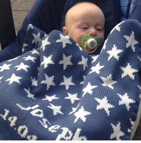 Personalized Baby Boy Stars Blanket