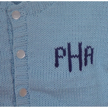 personalized baby cardigan sweater and hat set