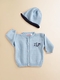personalized baby cardigan sweater and hat set