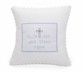 personalized baby christening pillow
