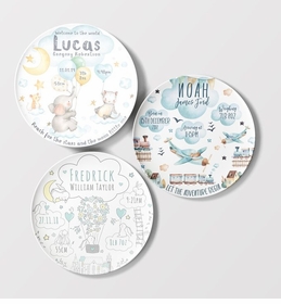 personalized baby gift plates