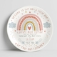 Personalized Baby Girl Plate - Rainbow
