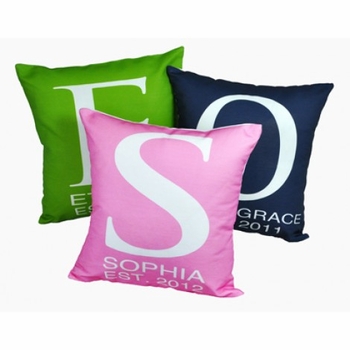 Personalized Baby Initial Pillow