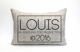 Personalized Baby Pillow - Production of (All Caps)