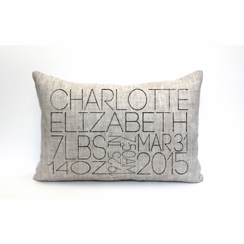 Personalized Baby Pillow - The Charlotte