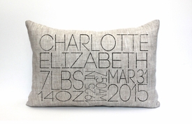 Personalized Baby Pillow - The Charlotte