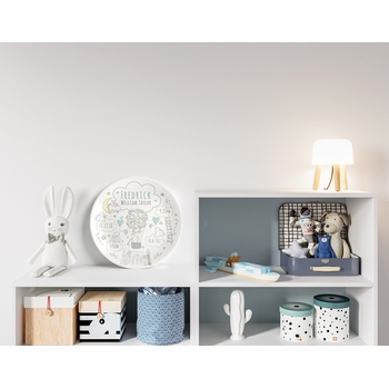 personalized baby rabbit plate