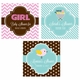 personalized baby shower 2" square labels & tags