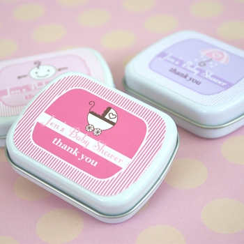 Personalized Baby Shower Favor Mint Tins