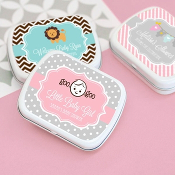 Personalized Baby Shower Favor Mint Tins