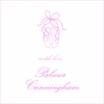 personalized ballet shoe gift stickers