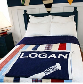personalized baseball bat blanket