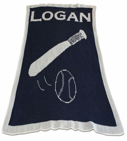 personalized baseball theme blanket