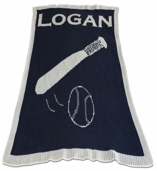 Personalized Baseball Theme Blanket