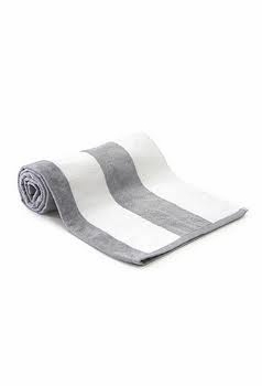 Kişiselleştirilmiş Plaj Havlusu - Normal Boyut, Gölge Monogramlı, Kelly Çizgili