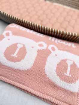 personalized bear baby blanket