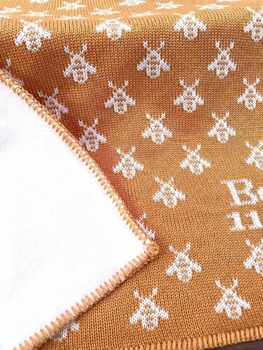 personalized bee baby blanket