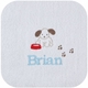 personalized bib and burp cloth set - puppy