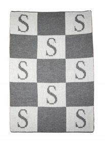 Personalized Blanket with Colorblock Initials