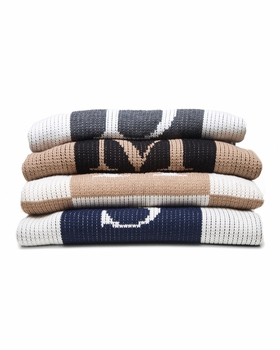 Personalized Blanket with Colorblock Initials