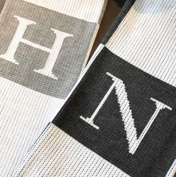 Personalized Blanket with Colorblock Initials