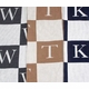 Personalized Blanket with Colorblock Initials