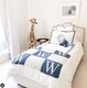Personalized Blanket with Colorblock Initials