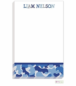 Personalized - Blue Camo Notepad