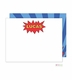 Personalized - Blue Superhero Flat Notes