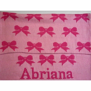 Personalized Bow Blanket