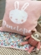 personalized bunny baby pillow