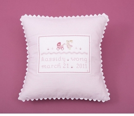 personalized bunny with stroller pillow