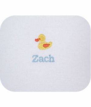 personalized burp cloth set - duck