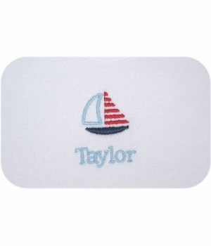 personalized burp cloths - little sailor
