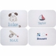 personalized burp cloths - set of three (boy)