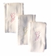 personalized burp cloths - single initial (set of three)