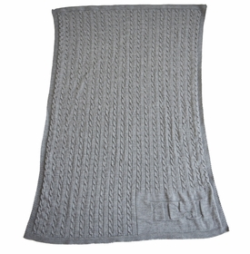 Personalized Cable Knit Baby Blanket