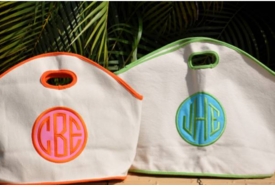personalized canvas gg bag with applique