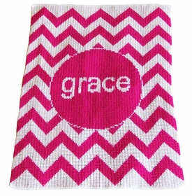 personalized chevron baby blanket