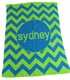 Personalized Chevron Baby Blanket