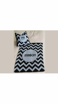Personalized Chevron Blanket