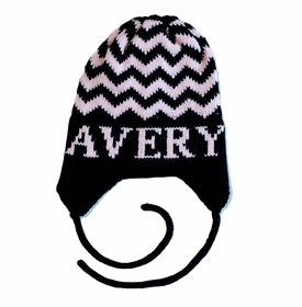 personalized chevron hat with earflaps