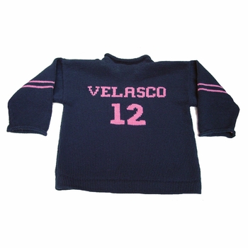 personalized children's varsity sweater