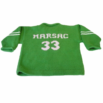 personalized children's varsity sweater