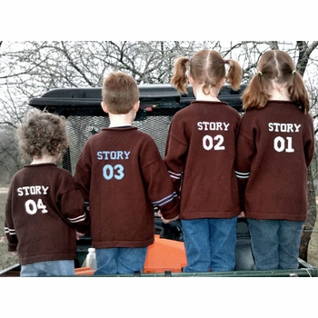 personalized children's varsity sweater