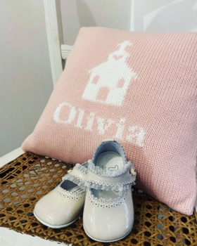 personalized christening baby pillow