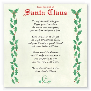 Personalized Christmas Book & Plush Bear Gift Set