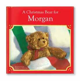 personalized christmas book & plush bear gift set