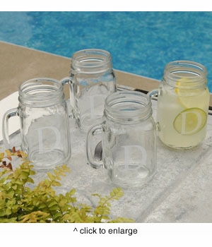 Personalized Classic Jar Glass Set