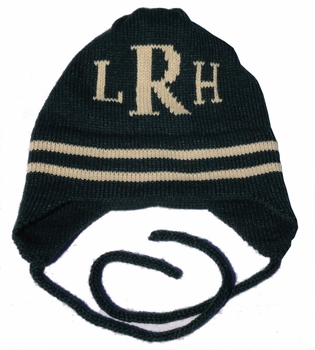 personalized classic monogram hat with earflaps